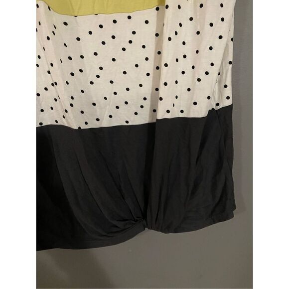 Maurice’s 24/7 Colorblock Knot Front Detail Short Sleeve Alexander Shirt M - Picture 5 of 8